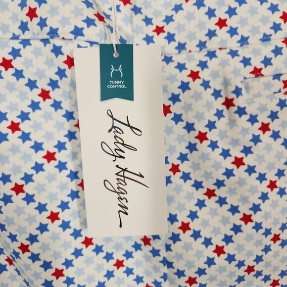 Lady Hagen Women's 17'' Tummy Control Golf Skort in Star Multi Plaid - Size S - Picture 4 of 11